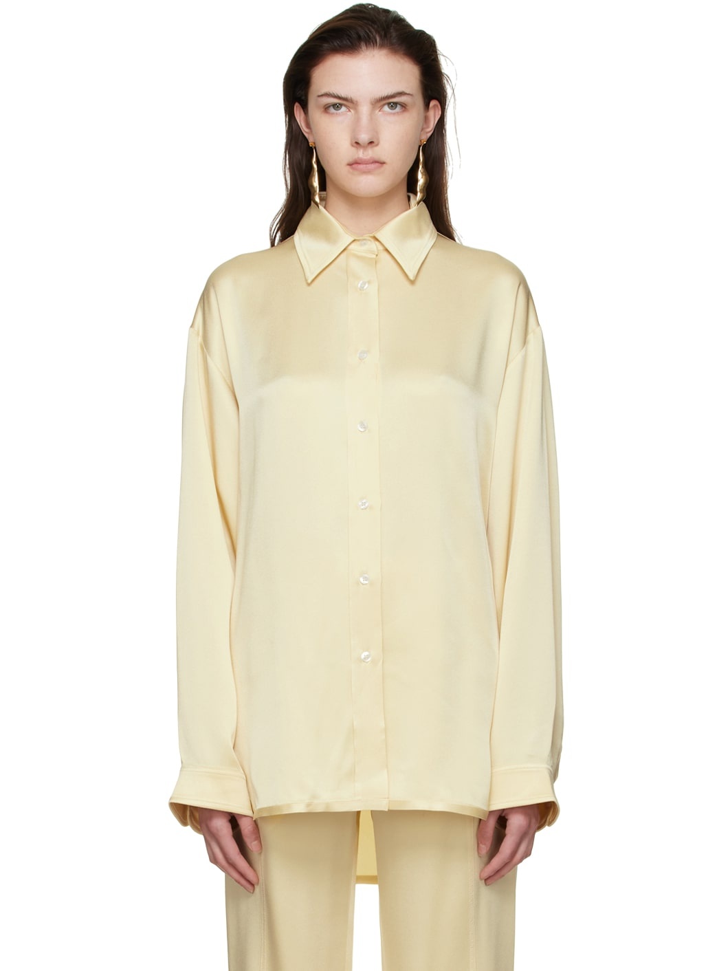 Beige Acetate Shirt - 1