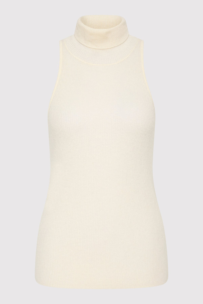 Cashmere Blend Top - Chalk 1