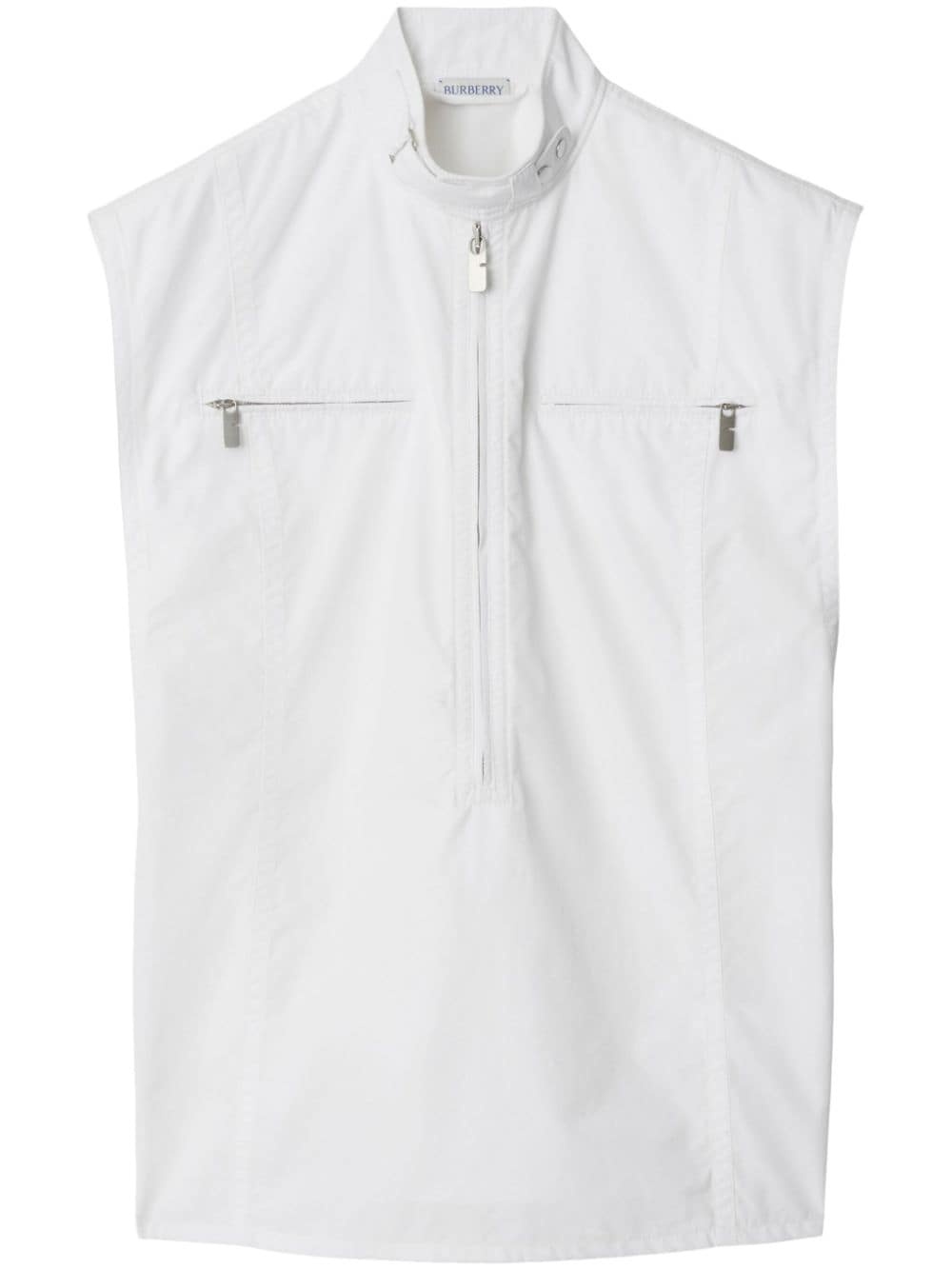 half-zip cotton tank top - 1