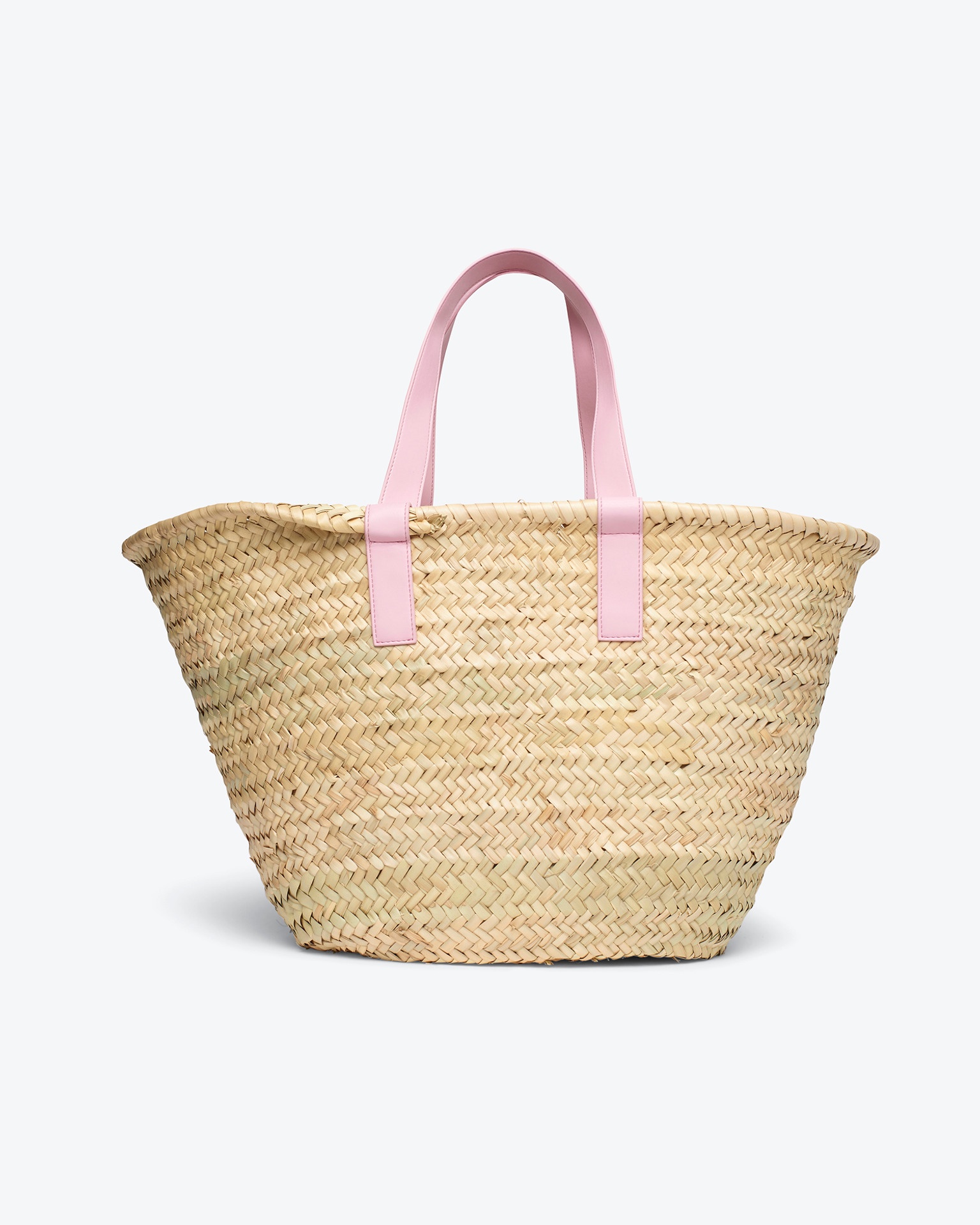 THE BEACH BAG - Raffia tote - Natural/pink/creme - 3