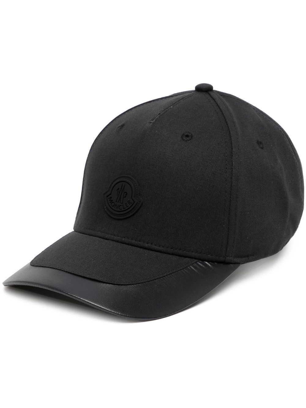 logo-patch cotton cap - 1