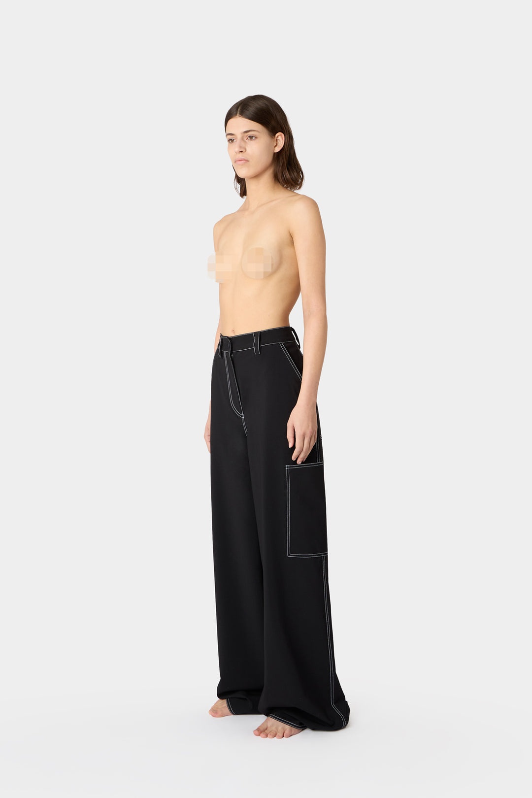 FIT LOOSE PANTS / black - 1
