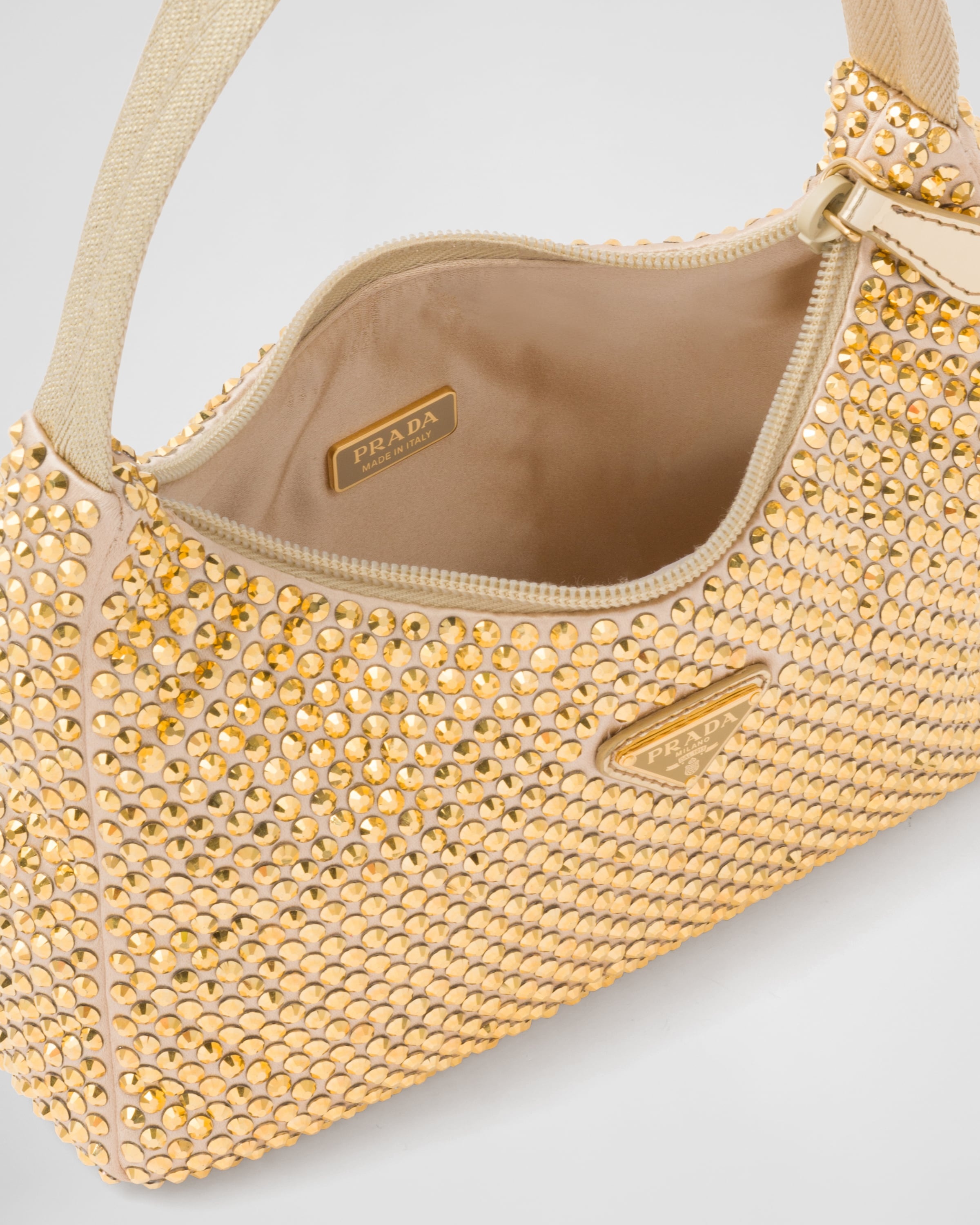 Prada Re-Edition Satin mini-bag with crystals - 5