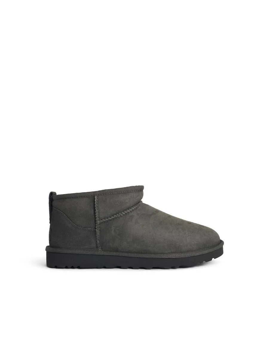UGG 'Classic Ultra Mini' Grey Suede Boots - 1