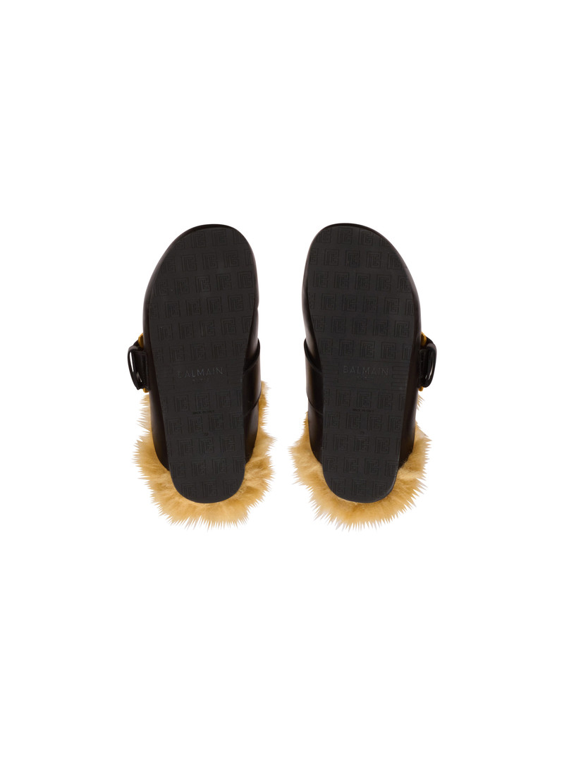 Faux fur-lined mules 4