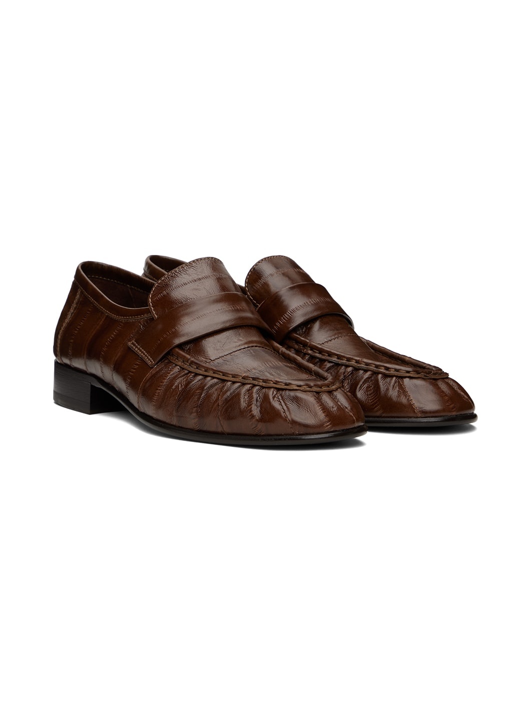 Brown Soft Loafers - 4