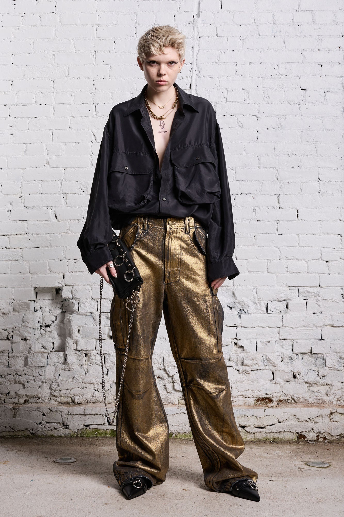 WIDE LEG CARGO - VINTAGE GILDED BLACK - 3