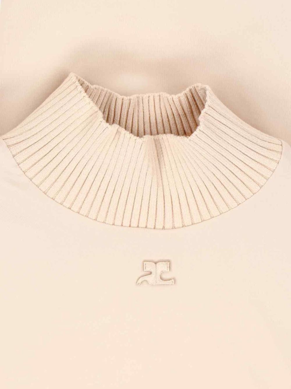 logo-patch roll-neck top - 3