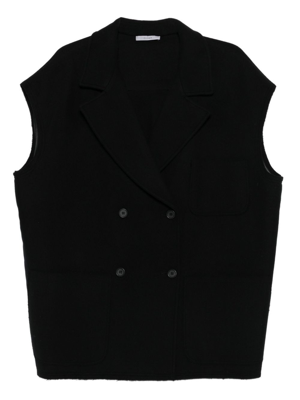 double-breasted sleeveless jacket - 1