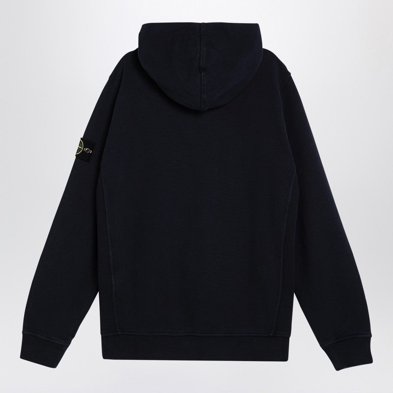 Stone Island Navy Hooded Sweatshirt Men - 2