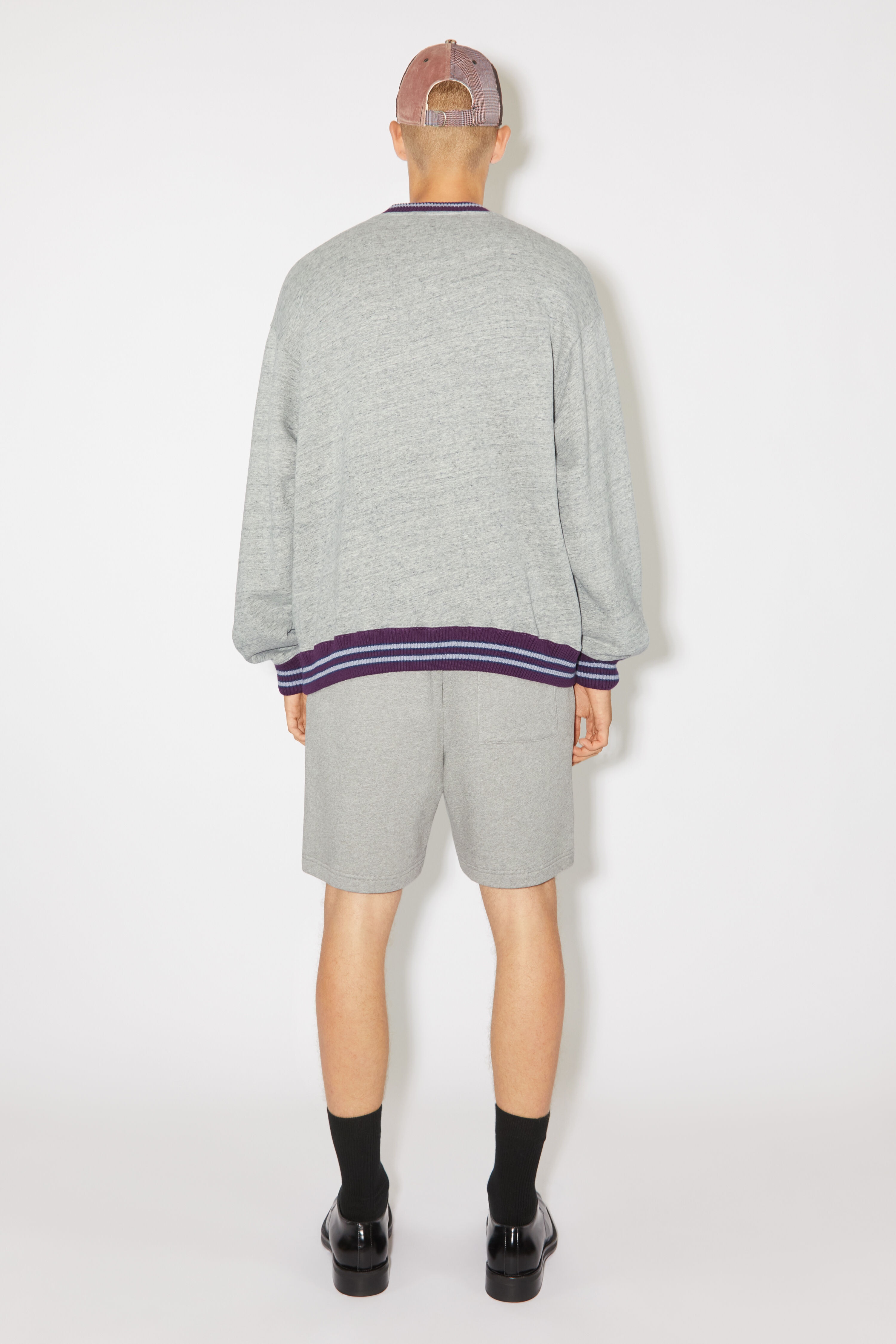 Relaxed fit jumper - Marble grey melange - 3