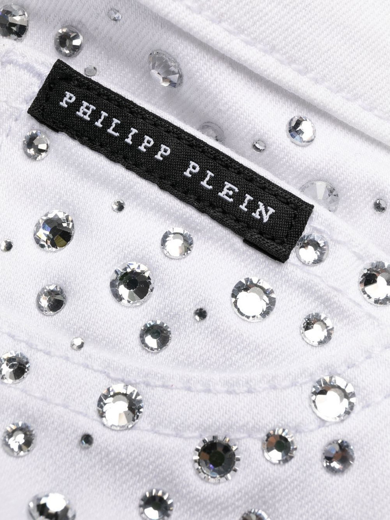 rhinestone-embellished 스키니 청바지 6
