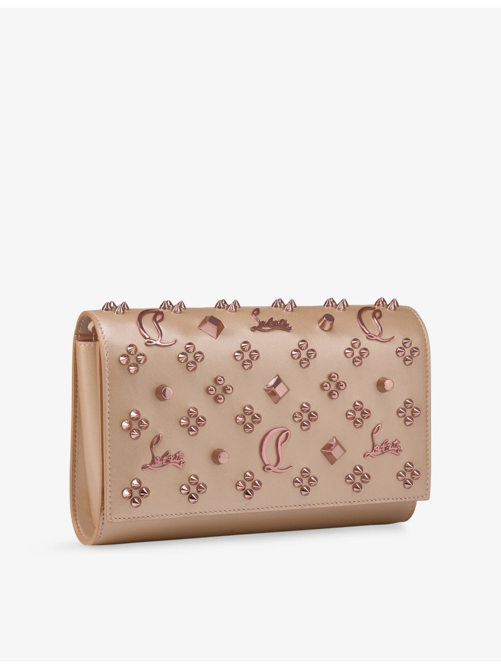 Paloma Pearlescent-Leather Clutch Bag - 2