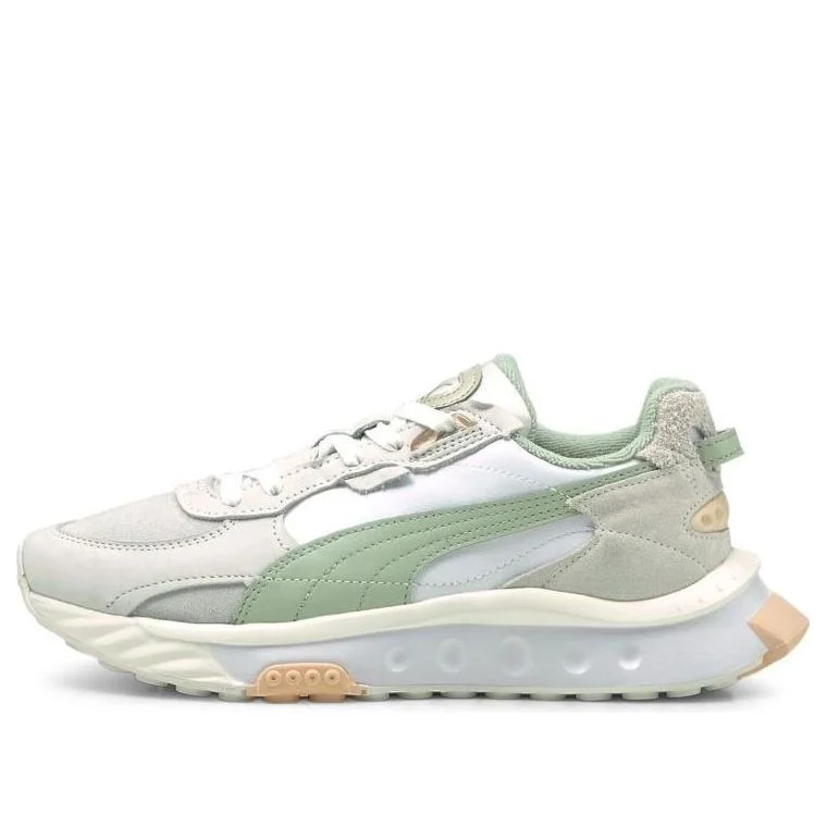 (WMNS) PUMA 와일드 라이더 PRM 화이트 그레이 그린 381899-01 - 1