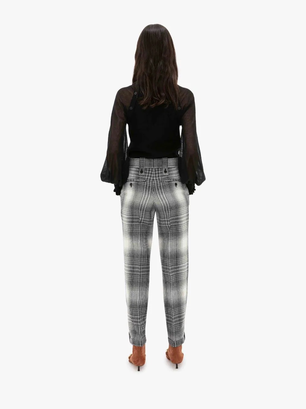 CROPPED SLIM LEG TROUSERS - 4