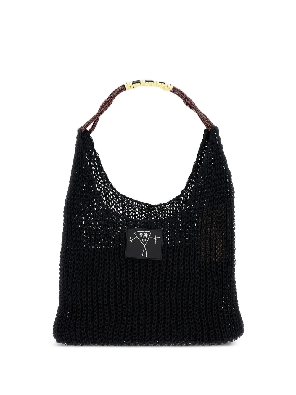 logo-patch shoulder bag - 1