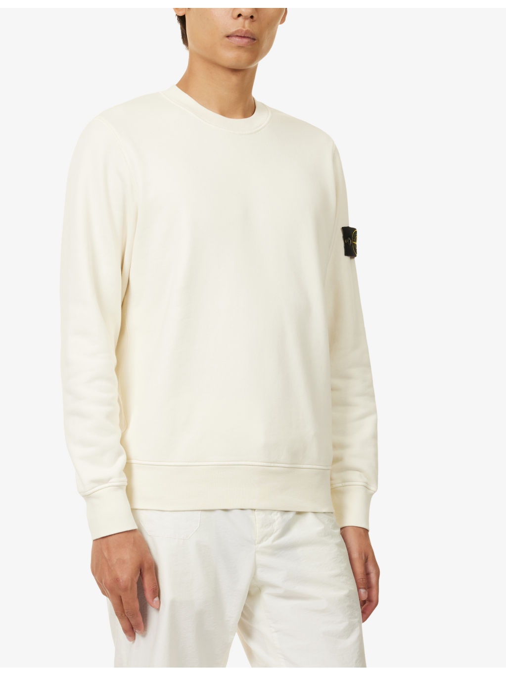 Brand-Patch Crewneck Cotton-Jersey Sweatshirt - 3