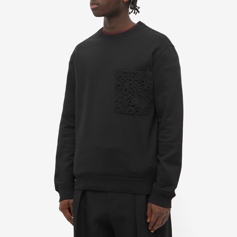 Valentino Macrame Pocket Back Logo Crew Sweat - 4