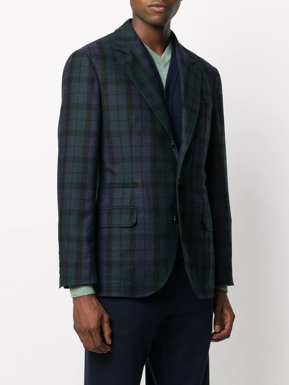 tartan blazer jacket - 3