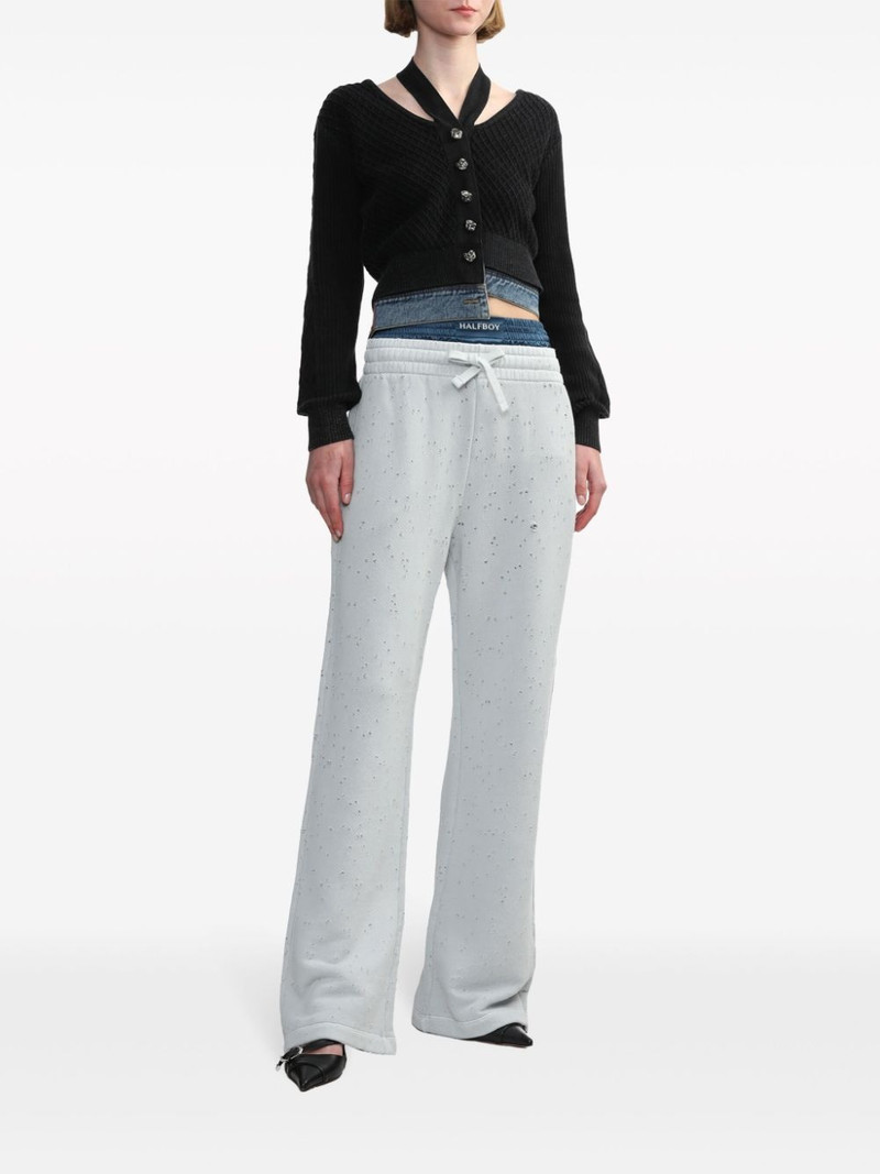 HALFBOY®️ layered wide-leg track pants outlook
