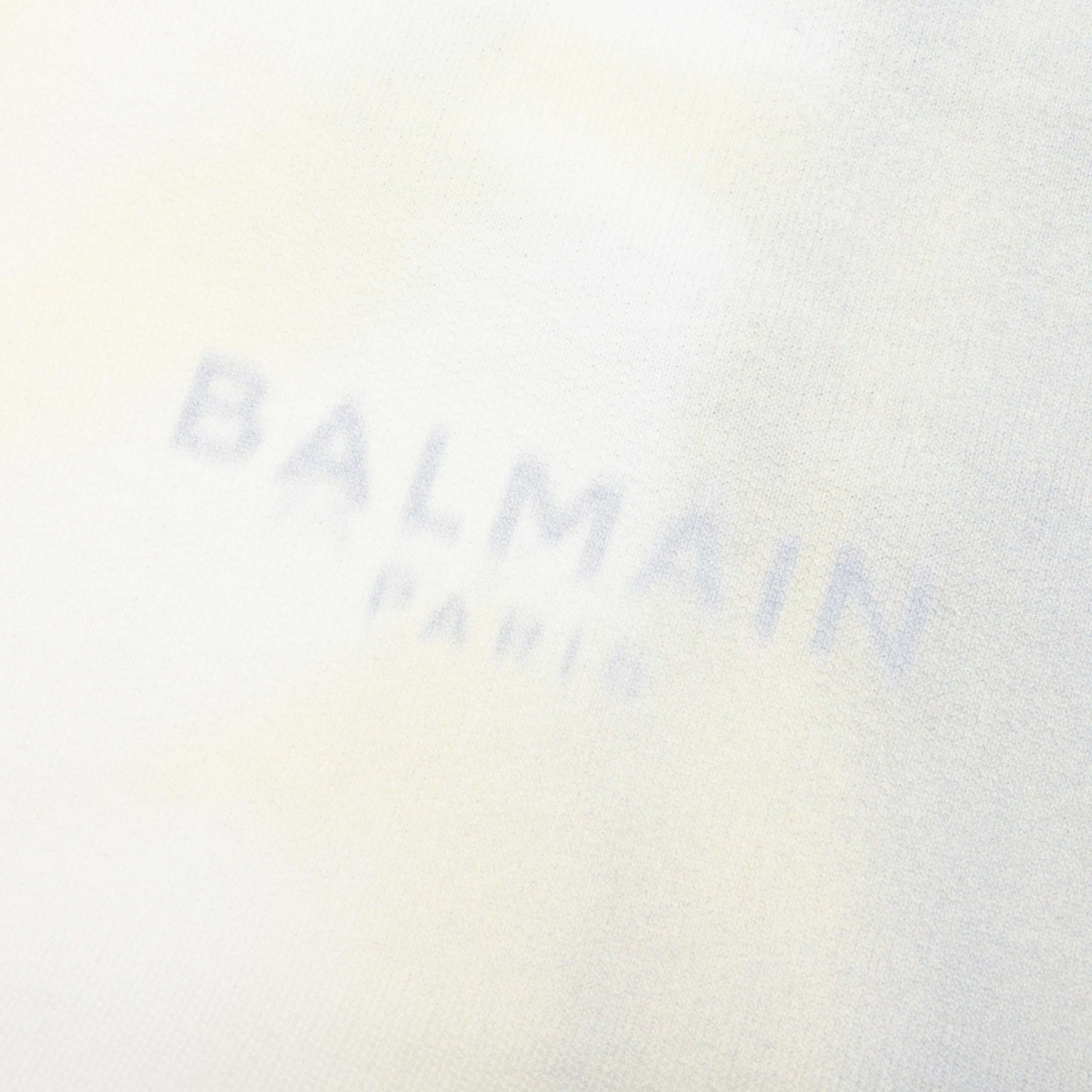 BALMAIN WATERCOLOR BALMAIN HOODIE - BLEU CLAIR/BLANC/JAUNE PALE - 4