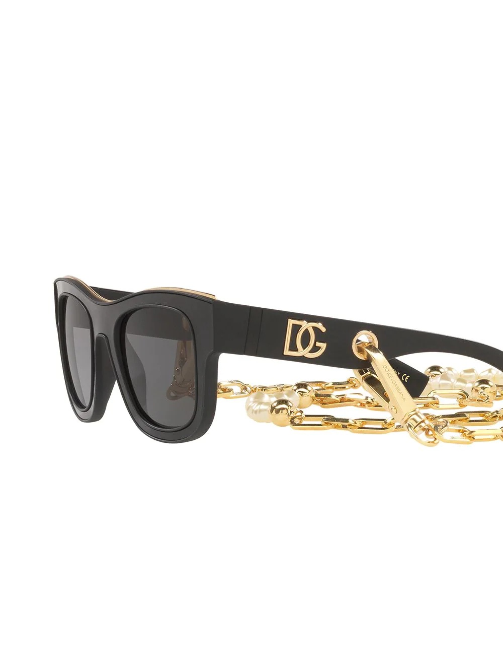 D-frame chain-embellished sunglasses - 2