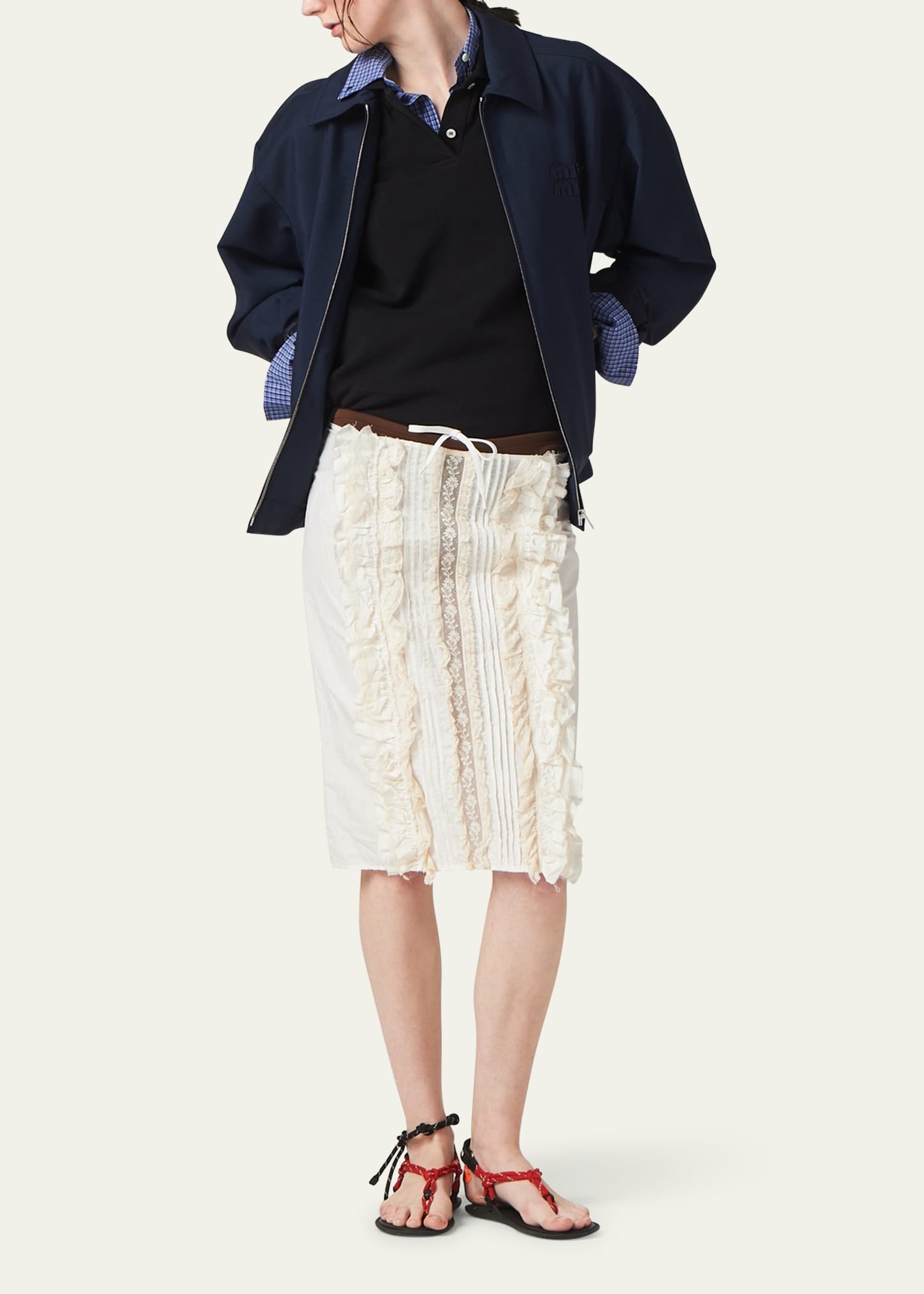 Logo-Embroidered Zip Up Wool Bomber Jacket - 2