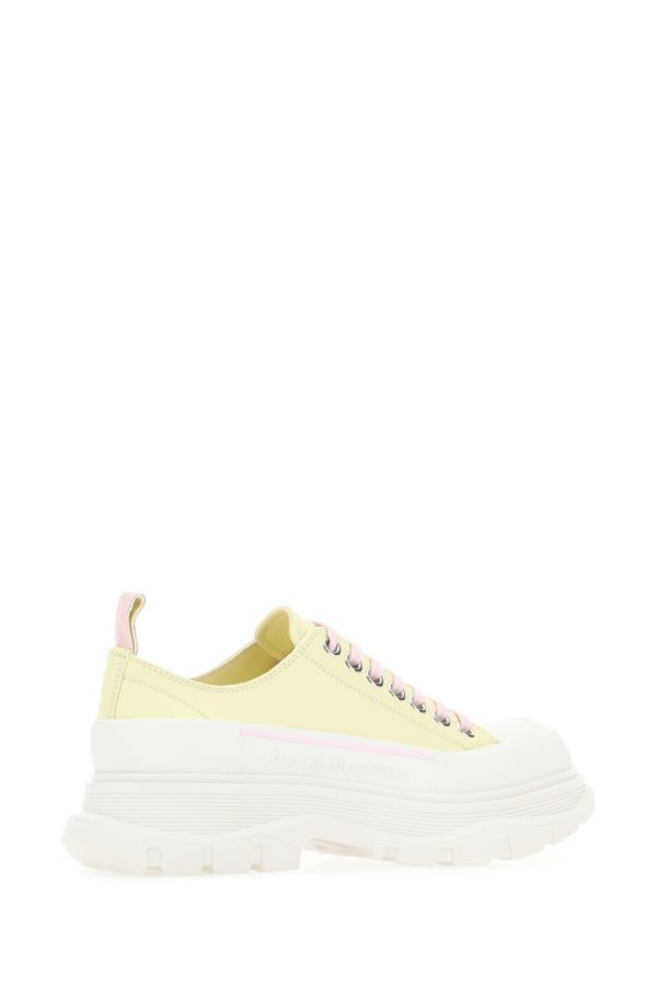 Pastel yellow leather Tread Slick sneakers - 3