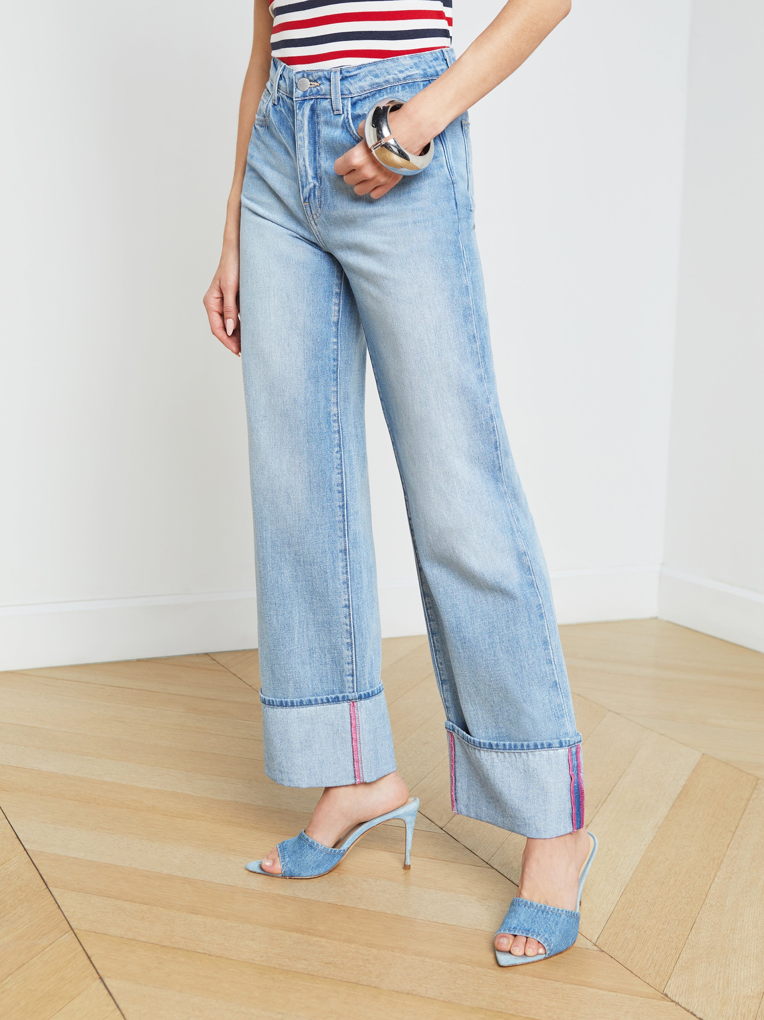 Miley Cuffed Wide-Leg Jean - 4