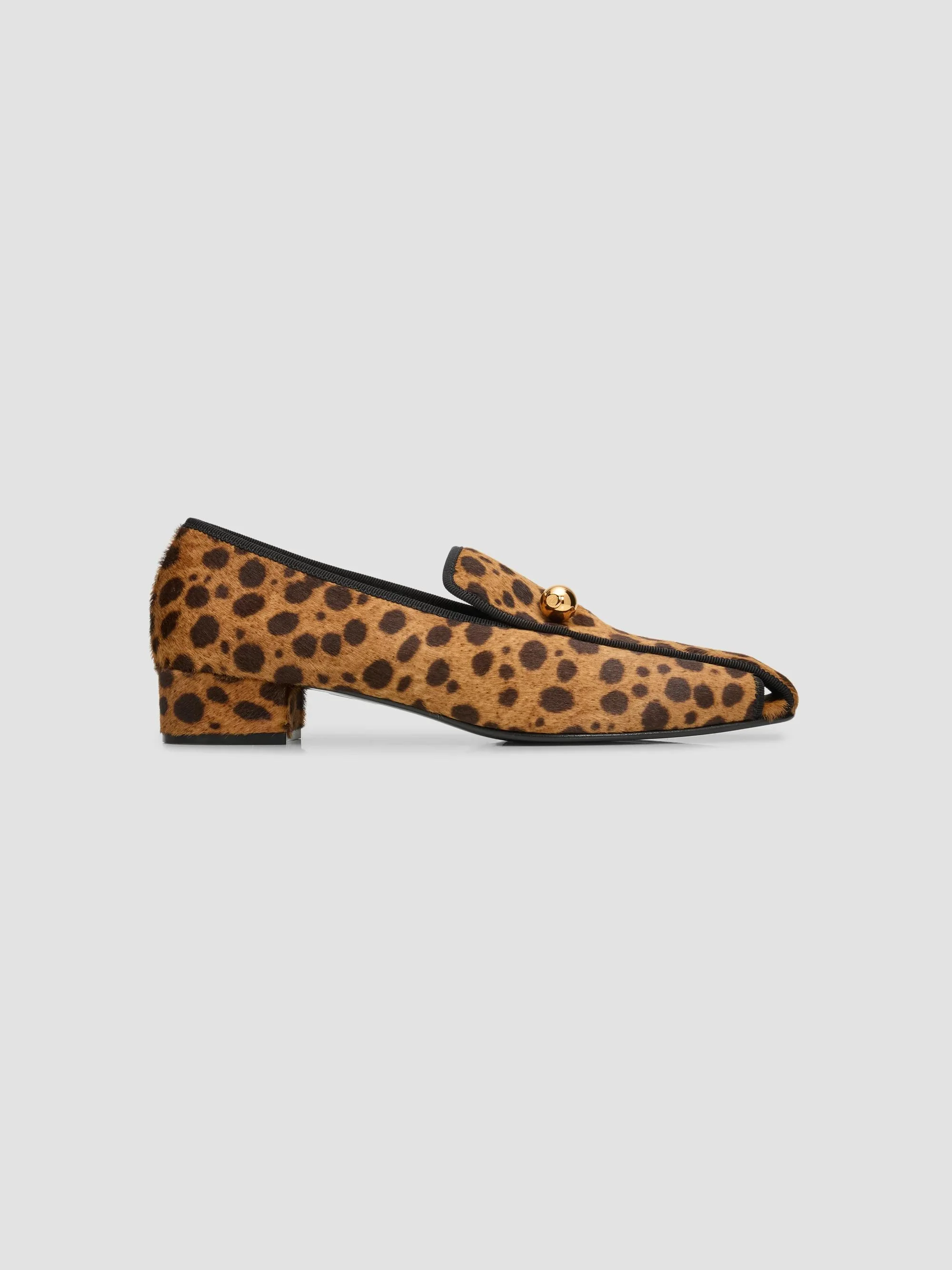 Women's Showtime 30MM Leopard-Print Calf Hair Loafers - Pony Wildest Dream - 1