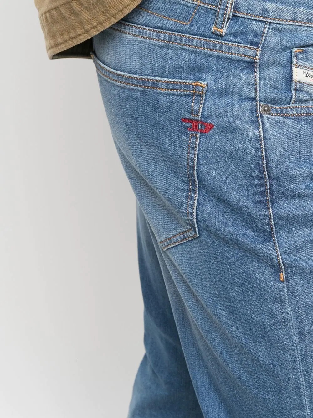 logo-patch slim-cut jeans - 5