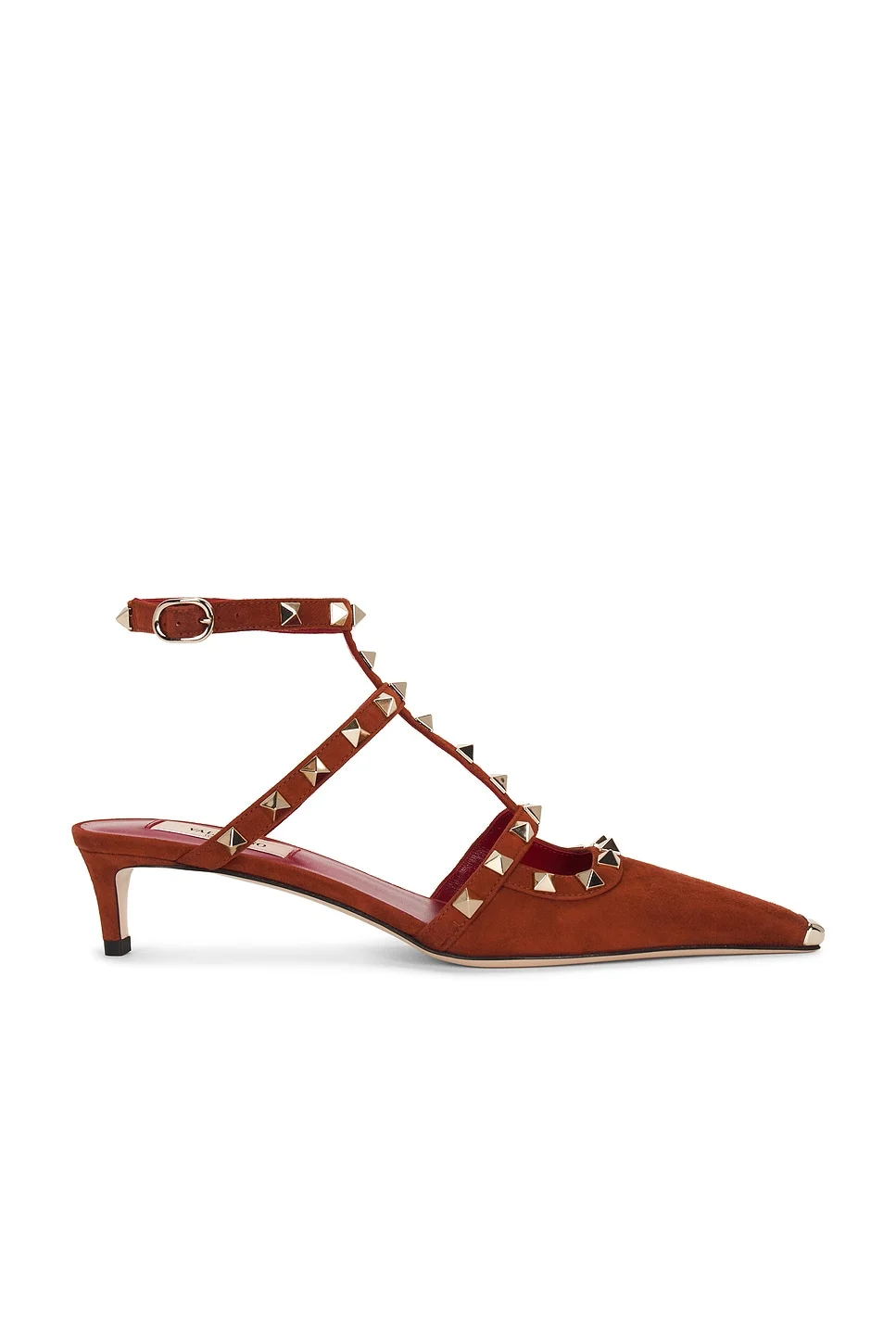 Rockstud Ankle Strap Kitten Heel - 1
