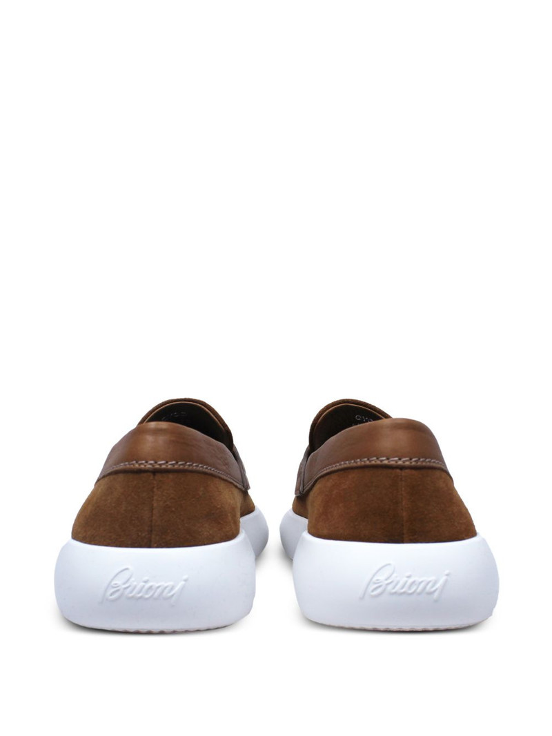 Brioni suede strap trainers outlook