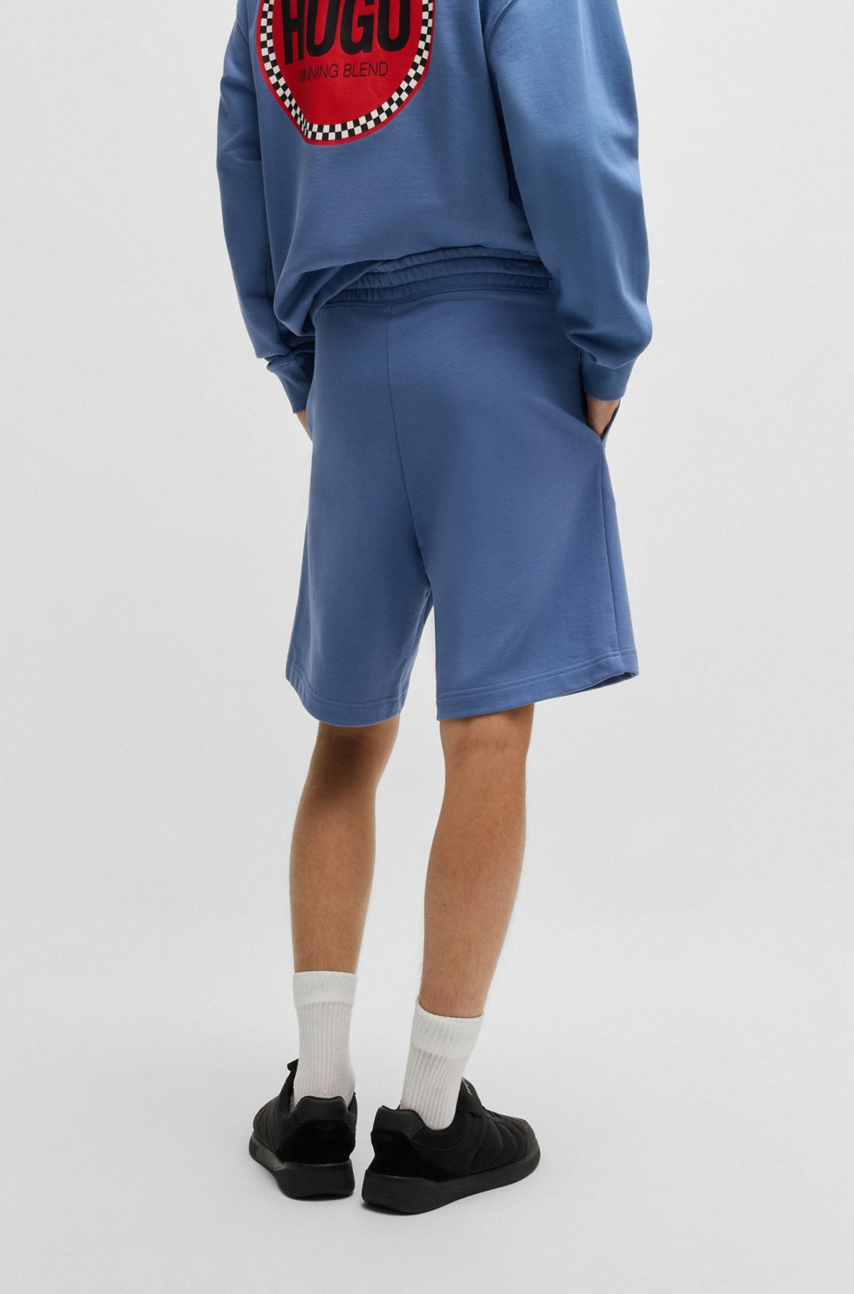 COTTON-TERRY RELAXED-FIT SHORTS WITH LOGO PRINT - 5