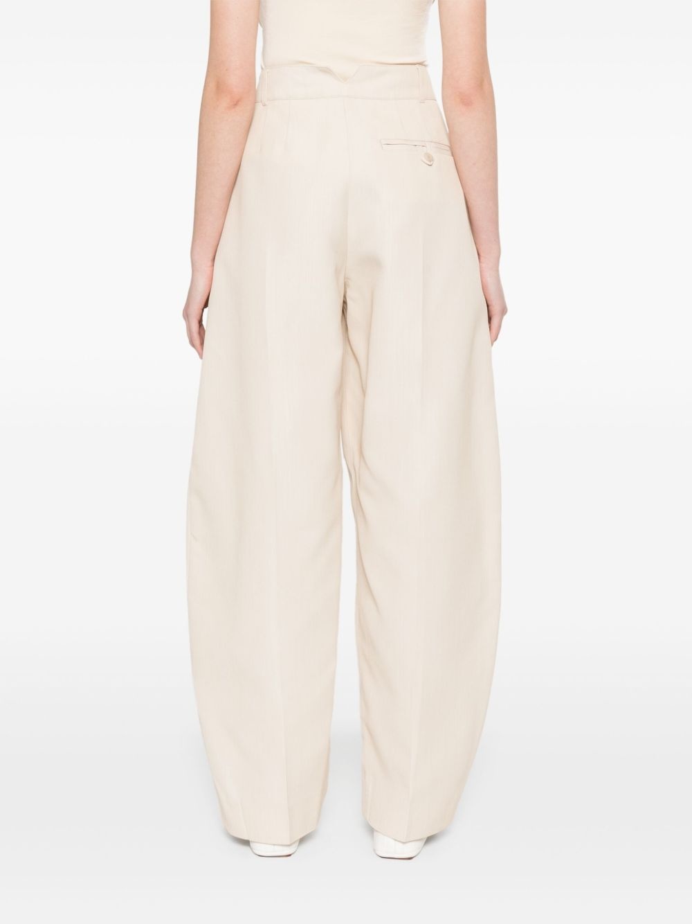 パンツ JACQUEMUS WOMEN Le Ovalo Trousers White Jacquemus Le Pantalon Ovalo Wide Leg Trousers | Nordstrom