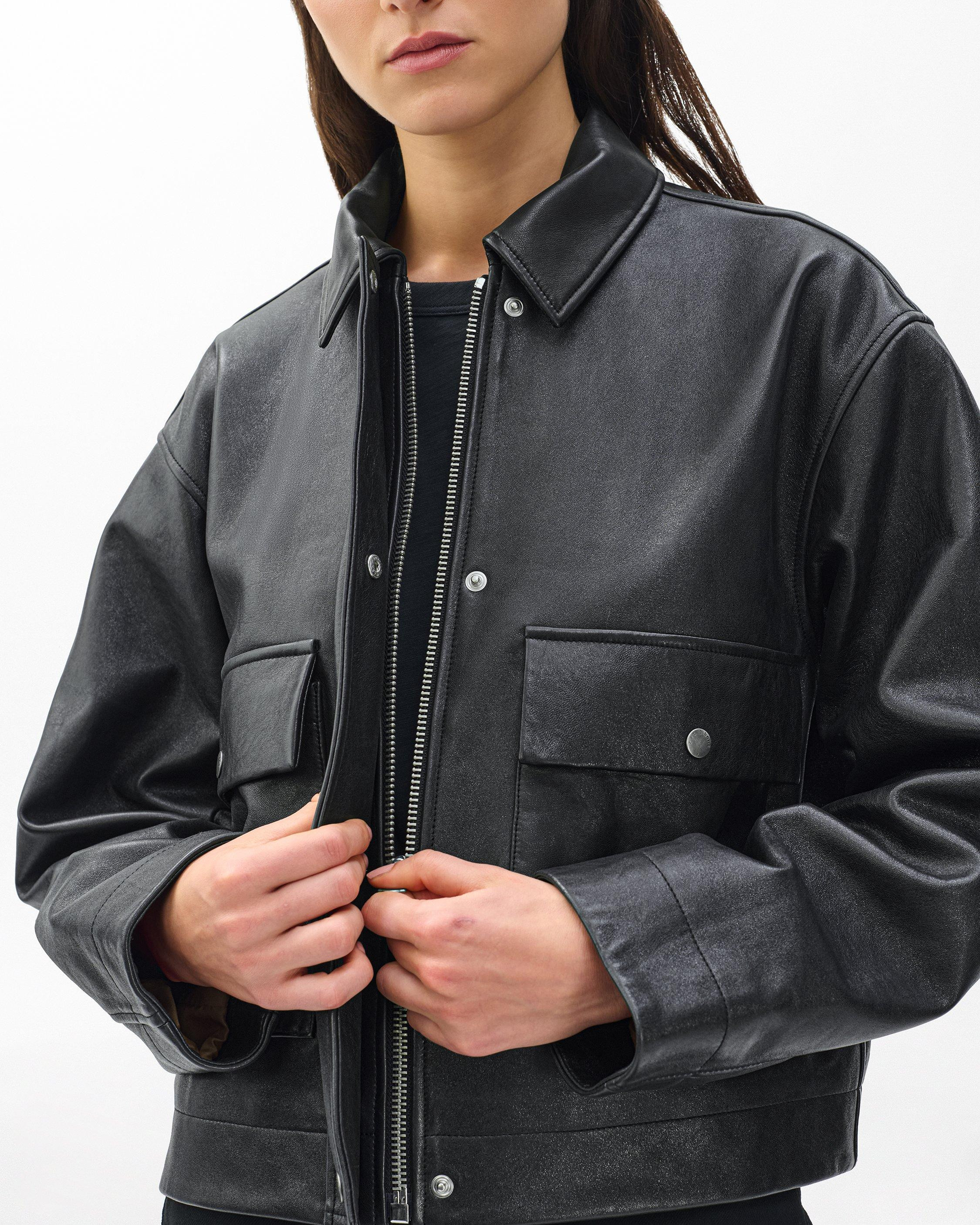 Nonie Lamb Leather Jacket - 4