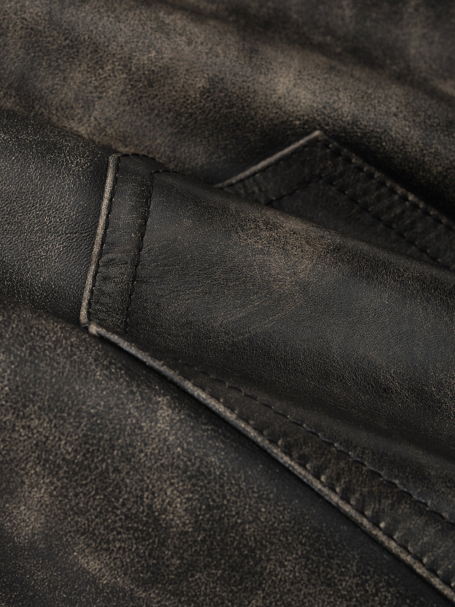 Vintage Leather 5-Pocket Pant - 4