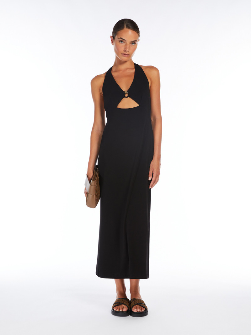 Max Mara GHIOTTO Long crepe jersey dress outlook