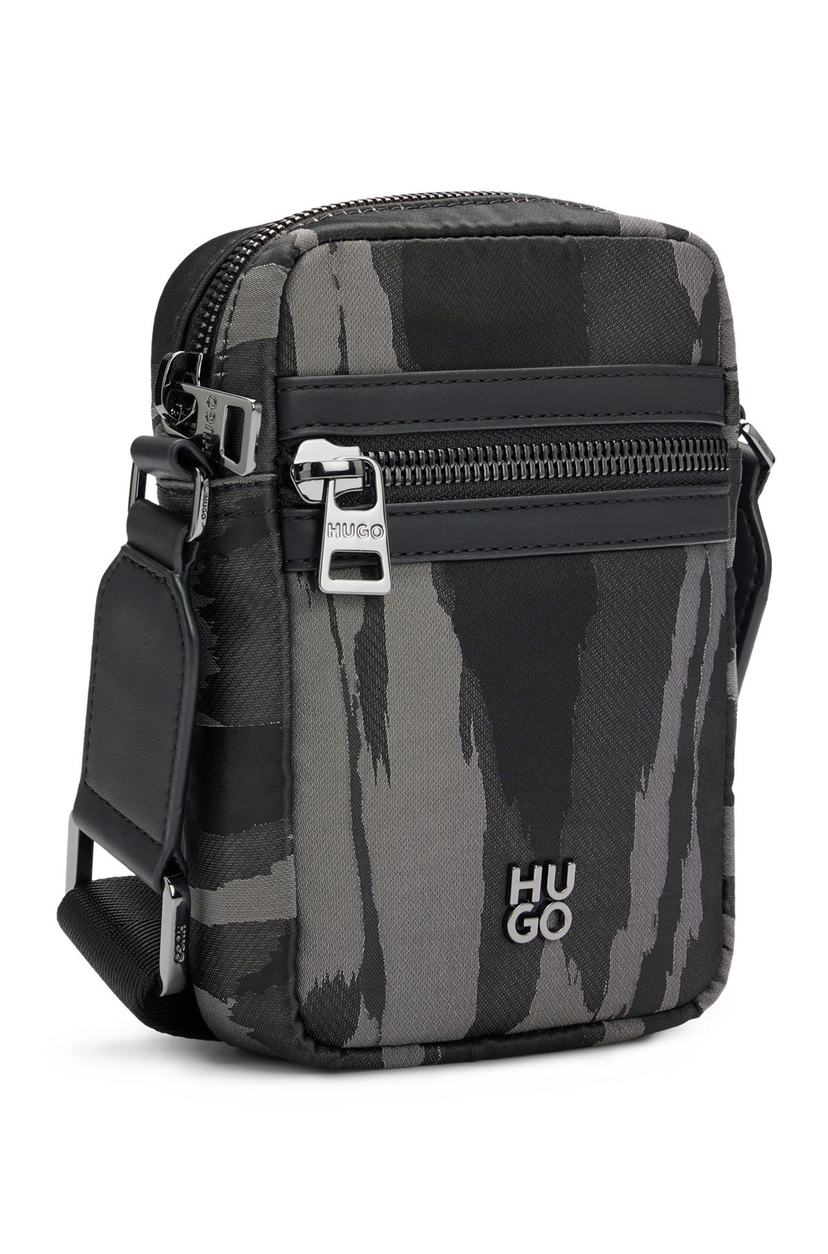 STACKED-LOGO REPORTER BAG WITH SEASONAL PATTERN - 5