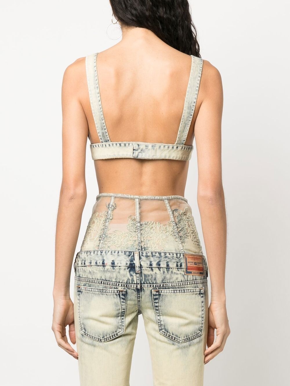 denim bra-style top - 4