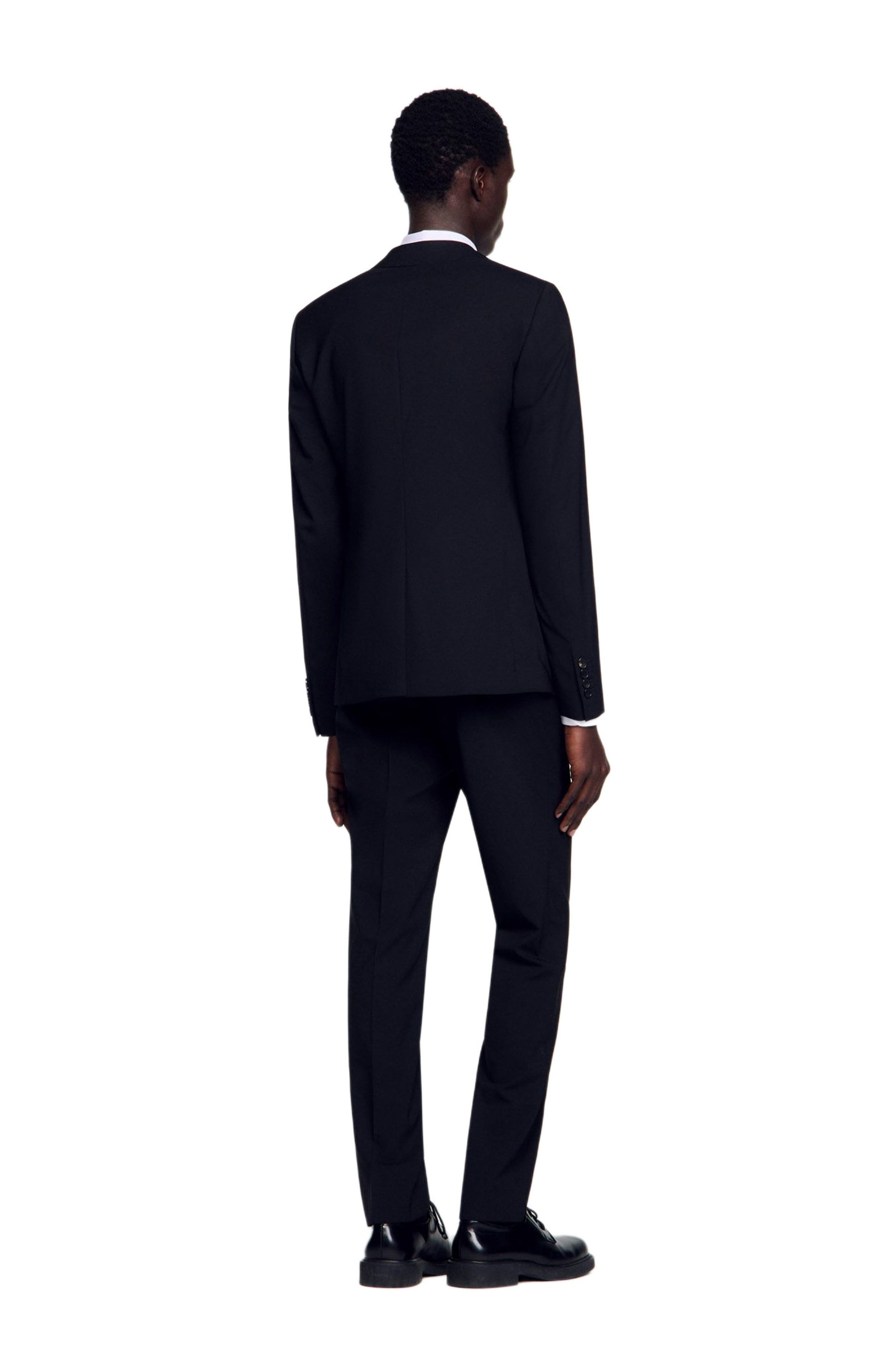 SANDRO Virgin wool suit jacket in Black at Nordstrom - 2