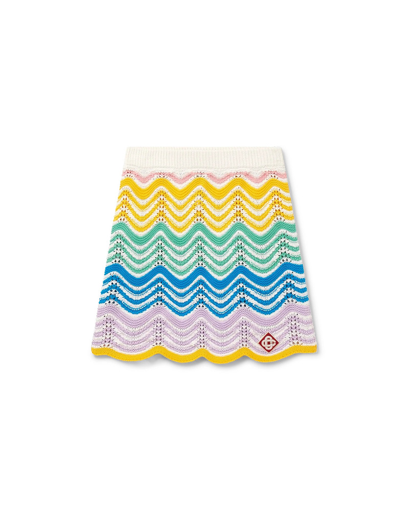 CASABLANCA Gradient Wave Crochet Skirt outlook