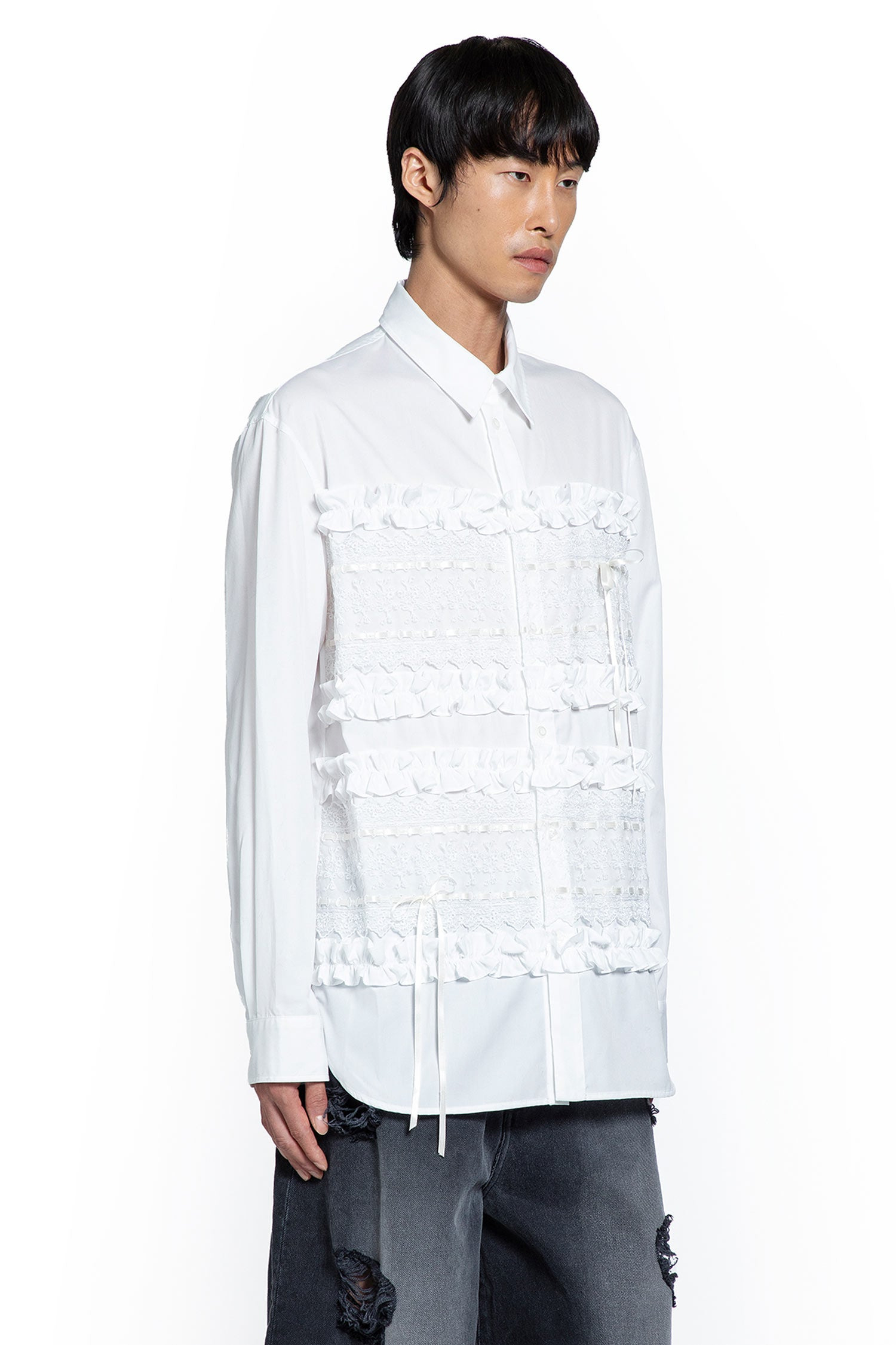 Ribbon Trim Easy Shirt - 2