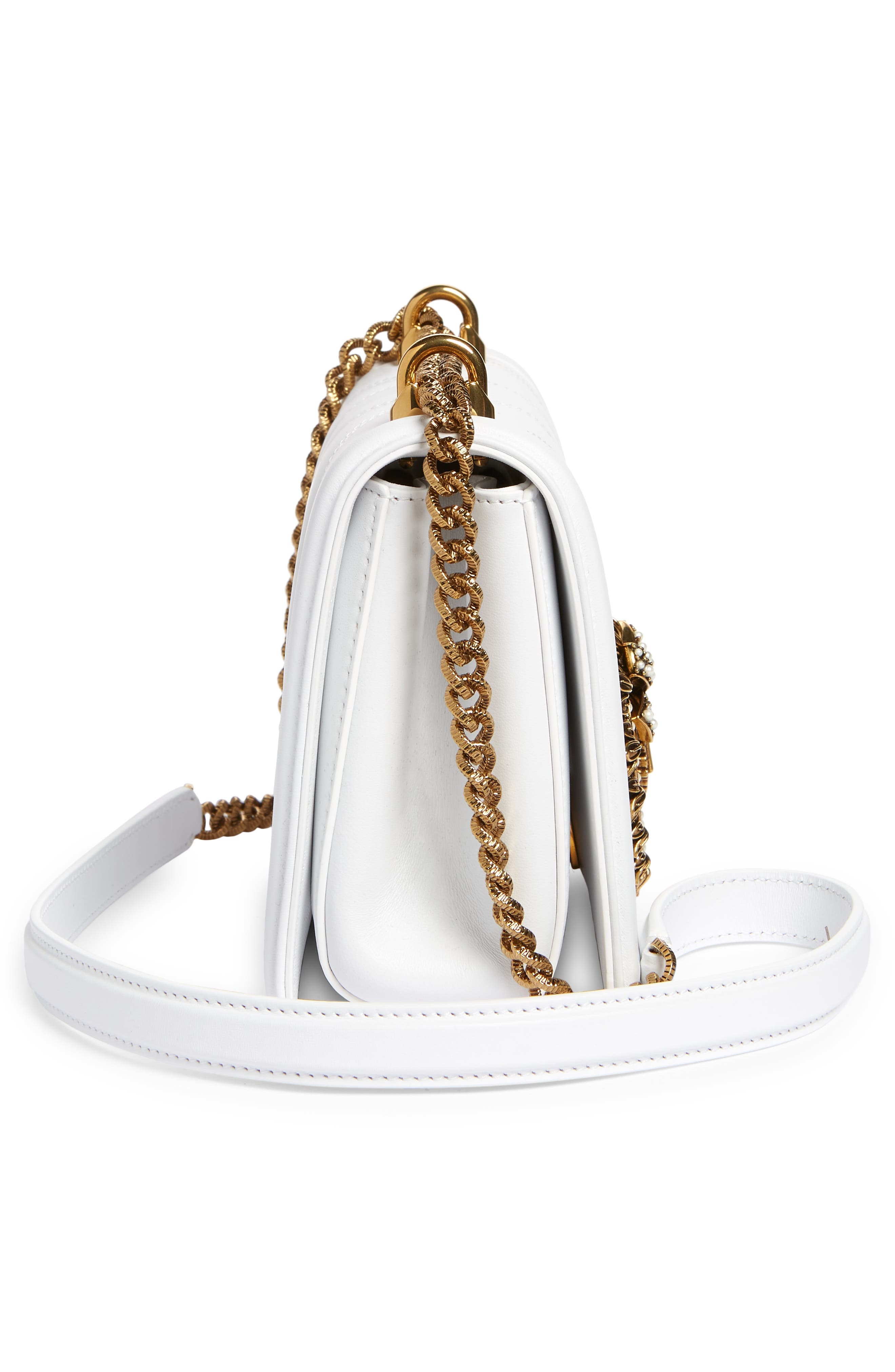 Devotion Logo Heart Lambskin Crossbody Bag - 6