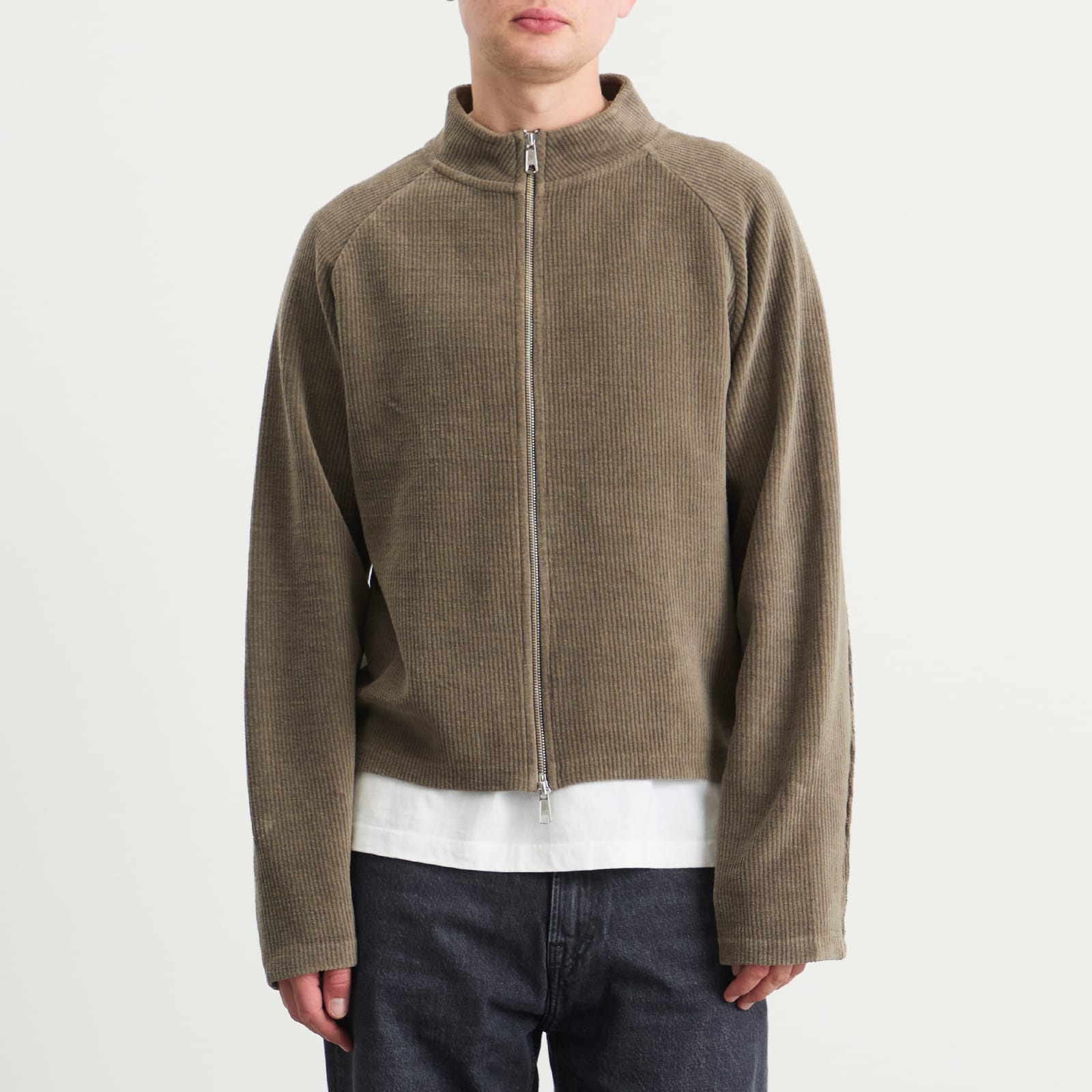 mfpen Leisure Zip Up Faded Taupe Knit - 2