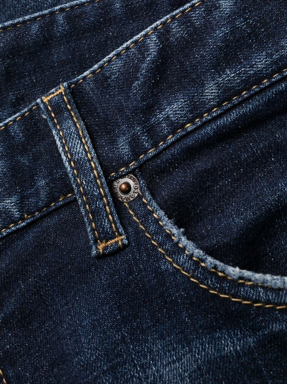 flag patch slim-fit jeans - 7