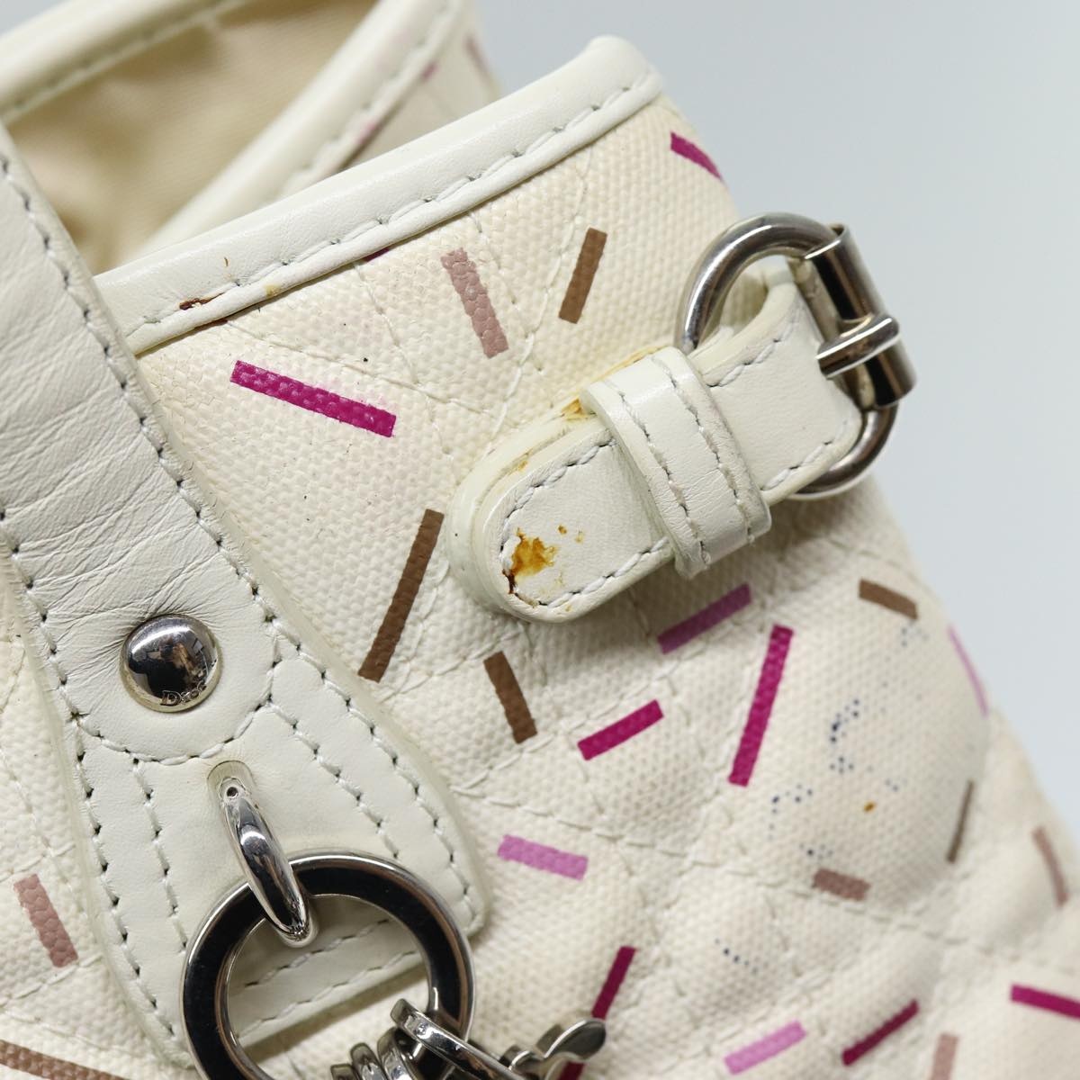 DIOR Lady Dior Canage Tote Bag Coated Canvas White - 14