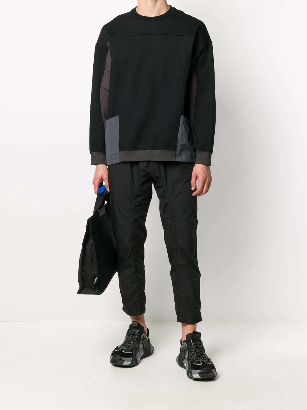 contrast crew neck sweatshirt  - 2