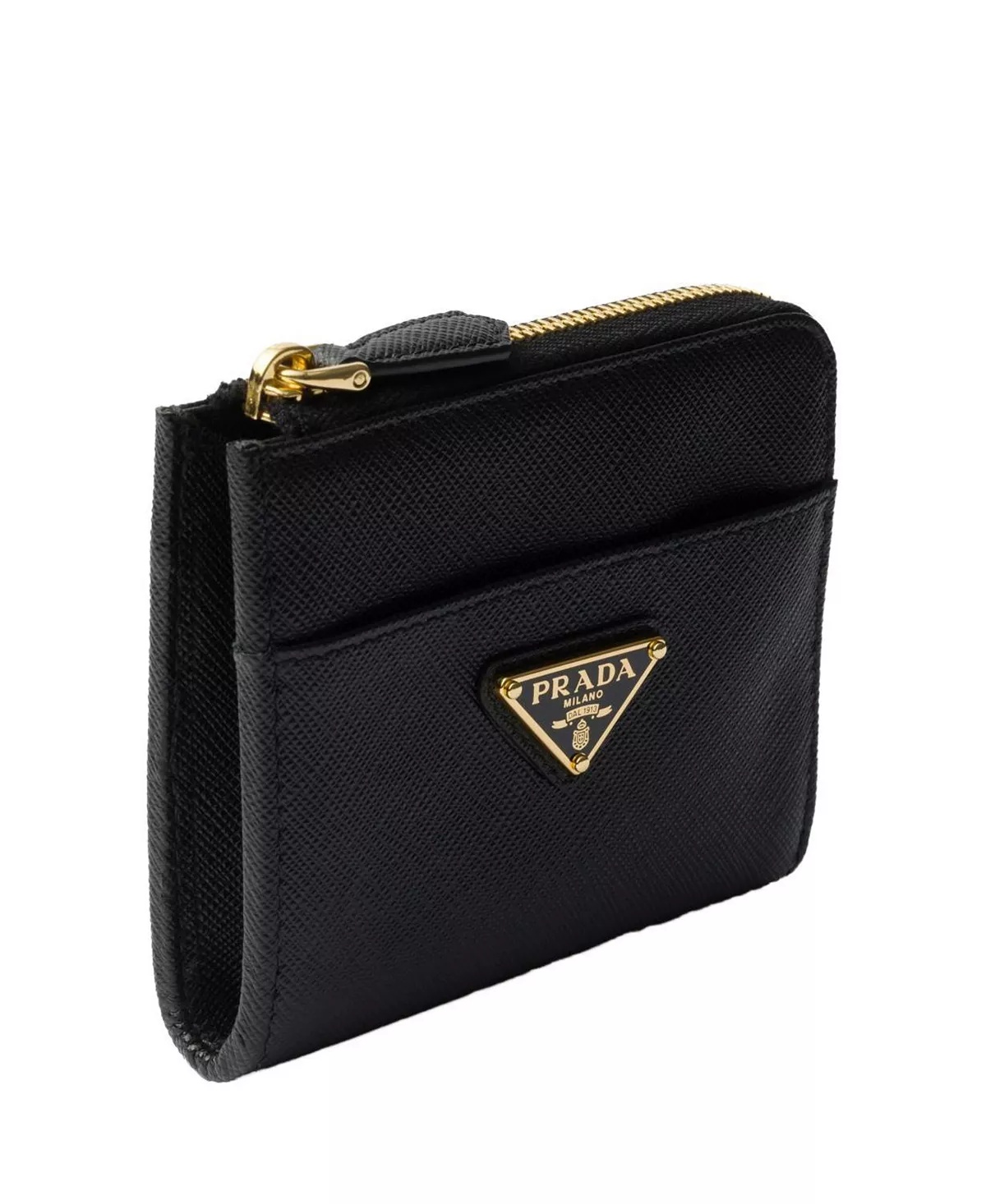 Small Saffiano Leather Zipper Wallet - 3
