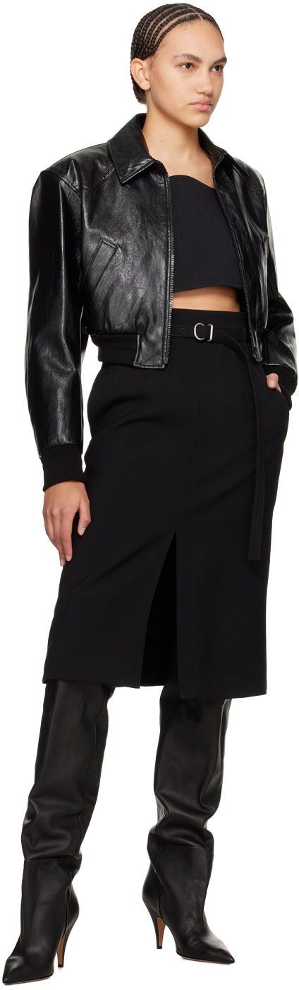 RECTO Black Lyon Faux-Leather Bomber Jacket | REVERSIBLE
